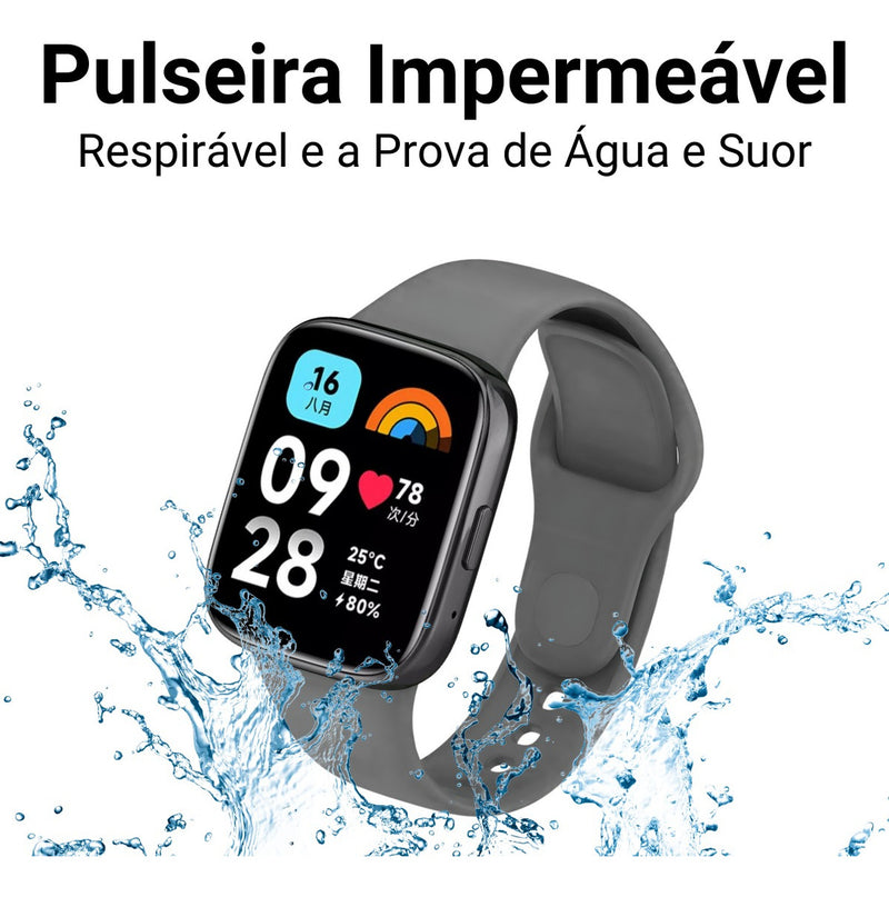 Pulseira De Silicone Sport Para Xiaomi Redmi Watch 3 Active Cor Bege Largura Da Pulseira 20 Mm