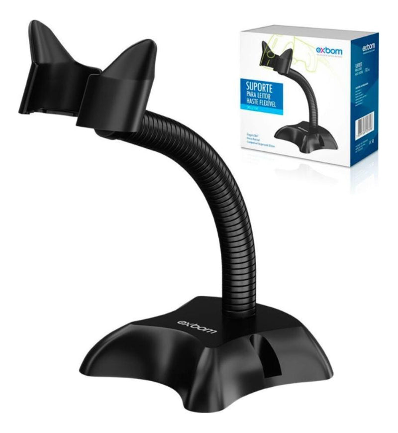Suporte Para Leitor De Código de Barras Flexível Universal Exbom SPX-LC150 Cor Preto