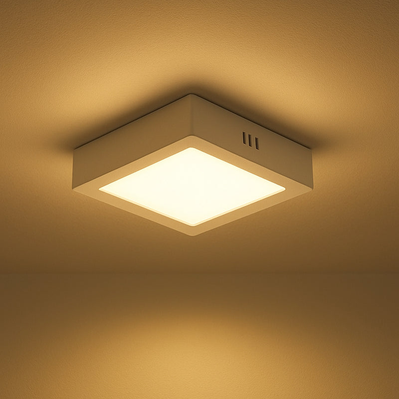 Elgin plafon painel quadrado sobrepor 24w branco frio 6500k estrutura branco-frio