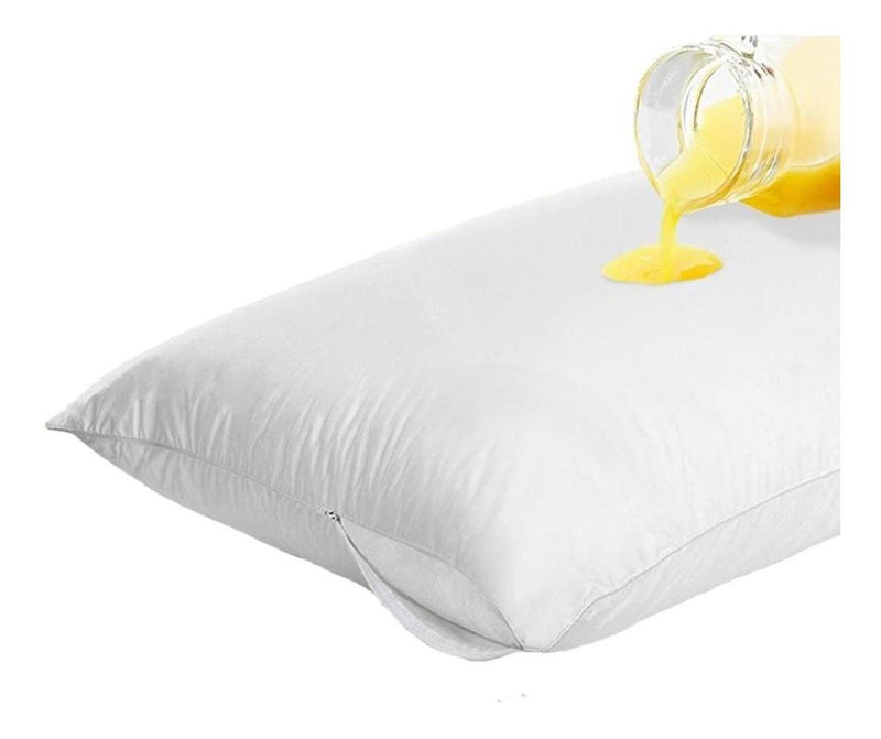 Protetor De Travesseiro Malha 100% Impermeável - Kacyumara Cor Branco Liso