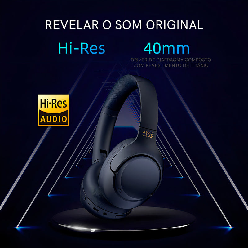 Headset Qcy H3 Anc Adaptativo Bluetooth 5.3 Multiponto 60h Cor Preto