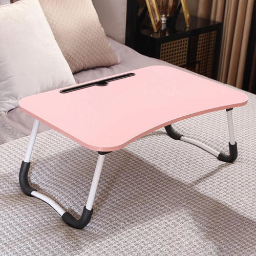 Mesa Suporte Notebook Dobrável Cama Sofá Trabalho Estudo Cor Preto