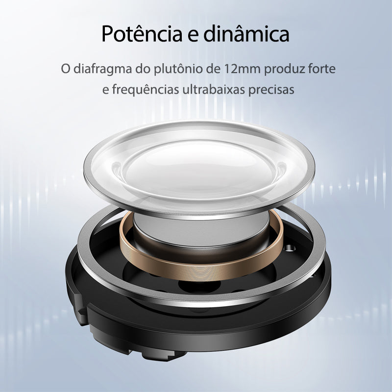 Fone De Ouvido Baseus Sem Fio Bowie E20 Bluetooth 5.3 Cor Preto