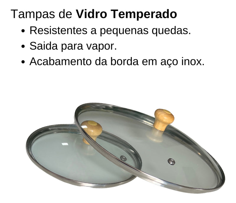 Conjunto Panelas Frigideira Caldeirão 7 Pçs Alumínio Fundido