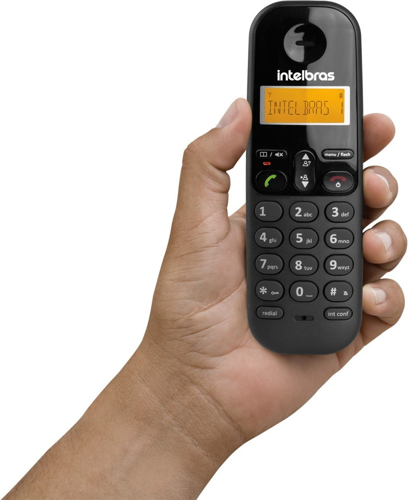 Telefone Sem Fio Intelbras Ts 3110 Preto Visor Luminoso Com Identificação de Chamadas