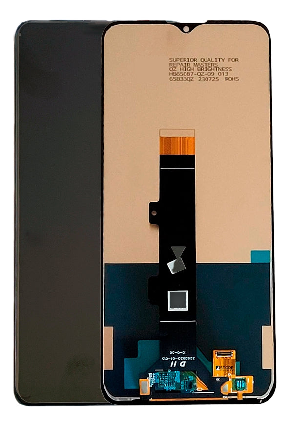 Tela Display Frontal Compatível Moto G10 E G30 Top + Peli Cor Preto