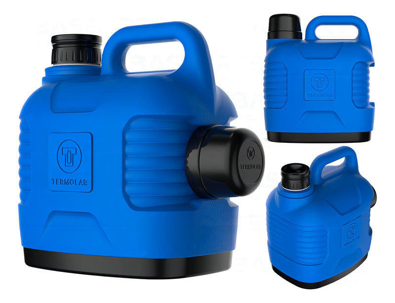 Garrafa térmica Super Thermo Thermolar de 5 litros com tampa primária preta
