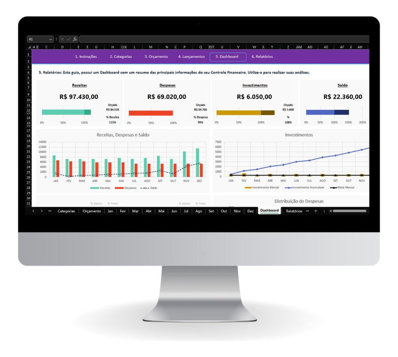 Planilha Excel Controle Financeiro Pessoal.