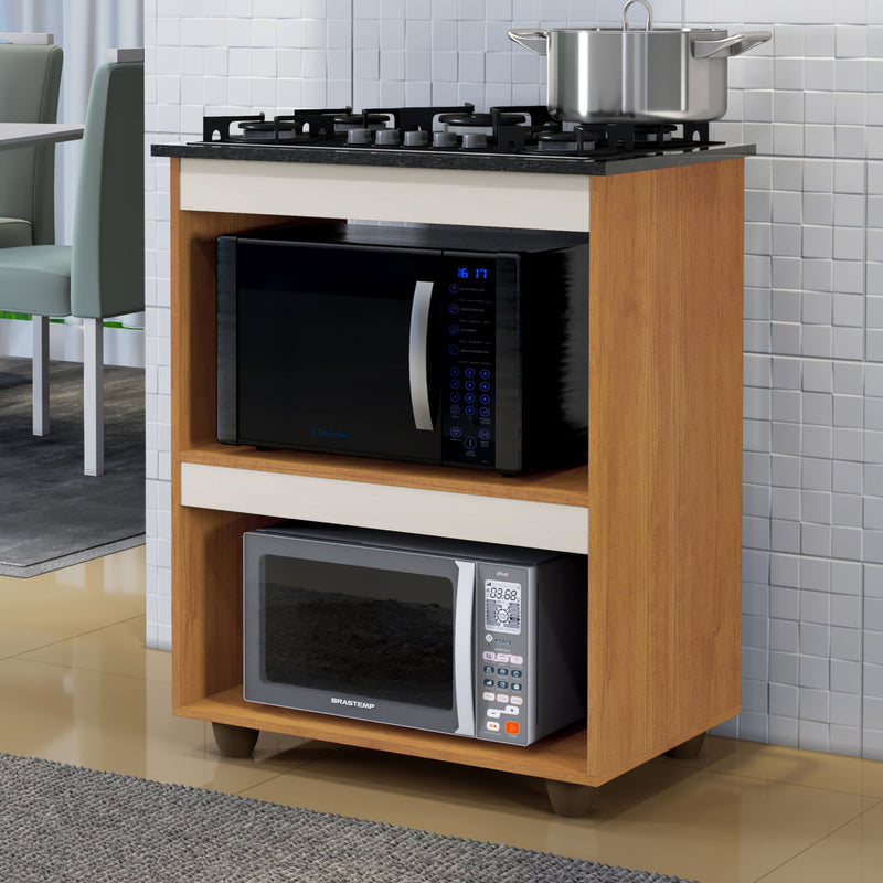 Kit Balcão Turim Com Fogão Cooktop 4 Bocas Itatiaia Preto