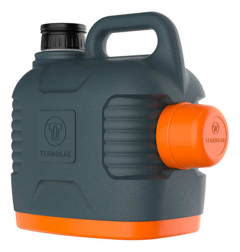 Garrafa térmica Super Thermo Thermolar de 5 litros com tampa primária preta