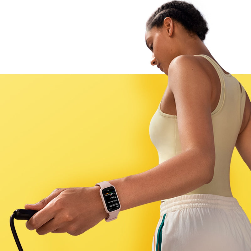 Pulseira 2em1 Protetora Para Xiaomi Smart Band 9 Active 1.47 Cor Rosa-claro