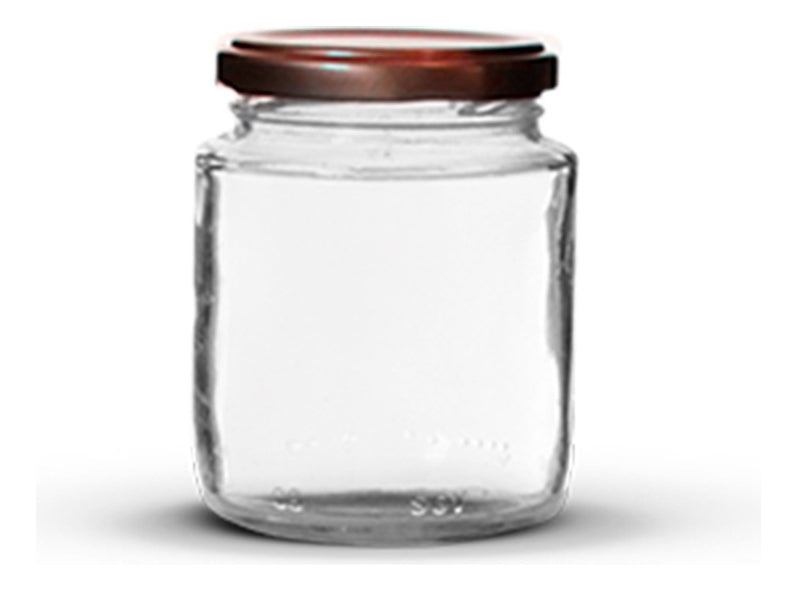 24 Potes De Vidro Belém 240ml Com Tampas Metálicas E Lacres Cor Vermelho Xadrez