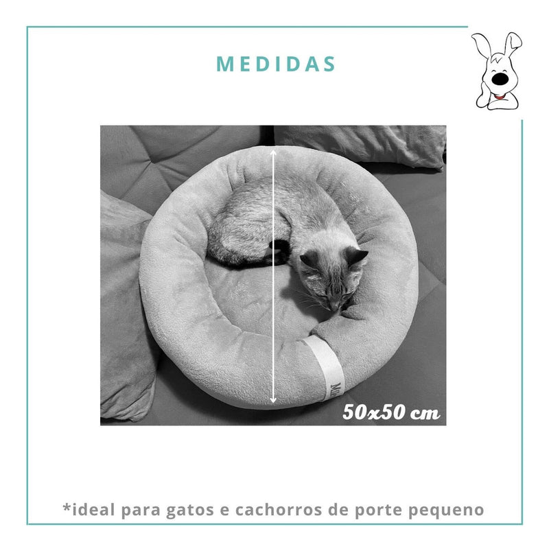 Cama De Gato Caminha Nuvem Ninho Pet Soft Redonda 50x50cm