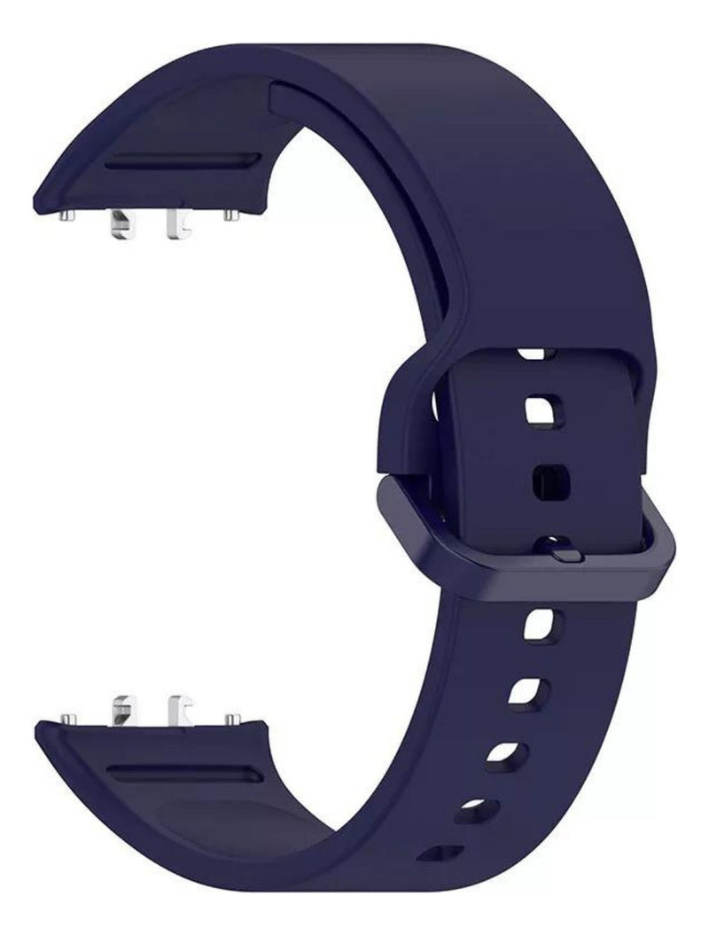 Pulseira Fecho Silicone Para Samsung Galaxy Fit 3 Sm-r390 Cor Nude Largura Da Pulseira 20 Mm