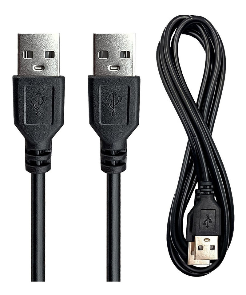 Cabo Usb Macho X Macho Nas Duas Pontas Tipo A 1 Metro Cor Preto