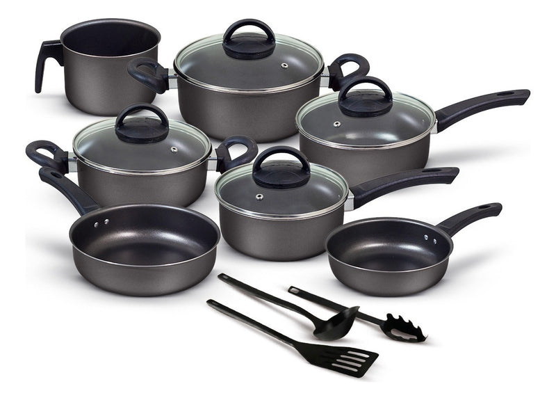 Conjunto Panelas Antiaderente 10 Peças Teflon Várias Cores