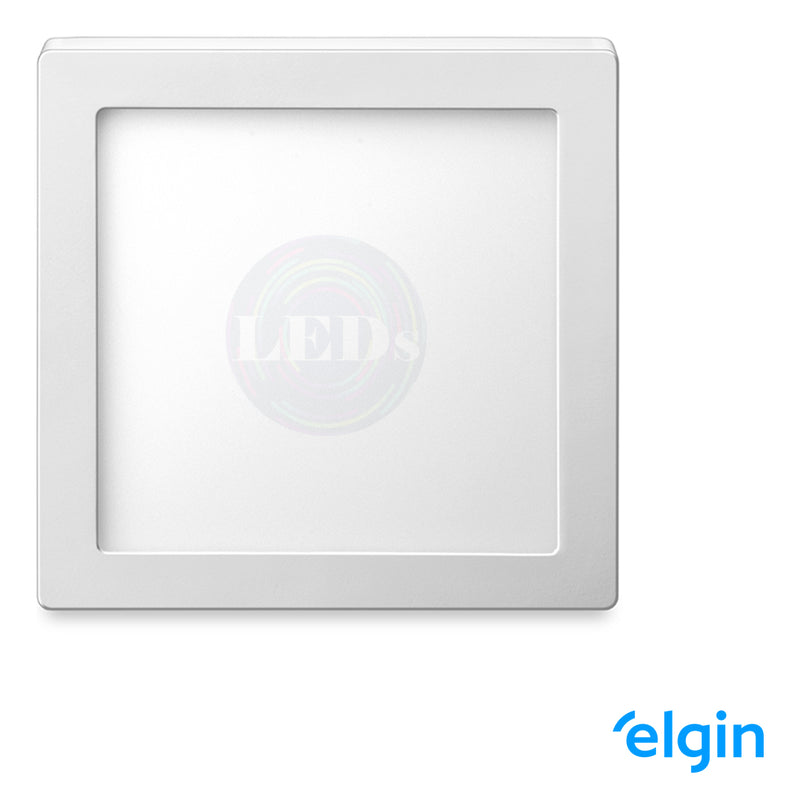 Elgin plafon painel quadrado sobrepor 24w branco frio 6500k estrutura branco-frio