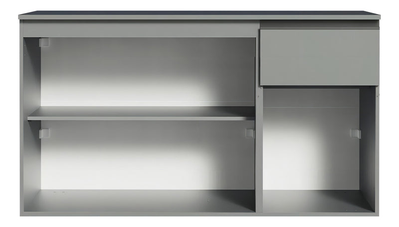 Balcão Gabinete Pia Cozinha 3 Porta 1 Gav Susp Nice C Madesa Cor Cinza