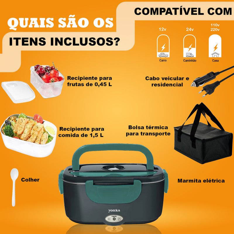 Marmita Elétrica Yonks Bivolt Carro/casa 12v/24v E 110v/220v