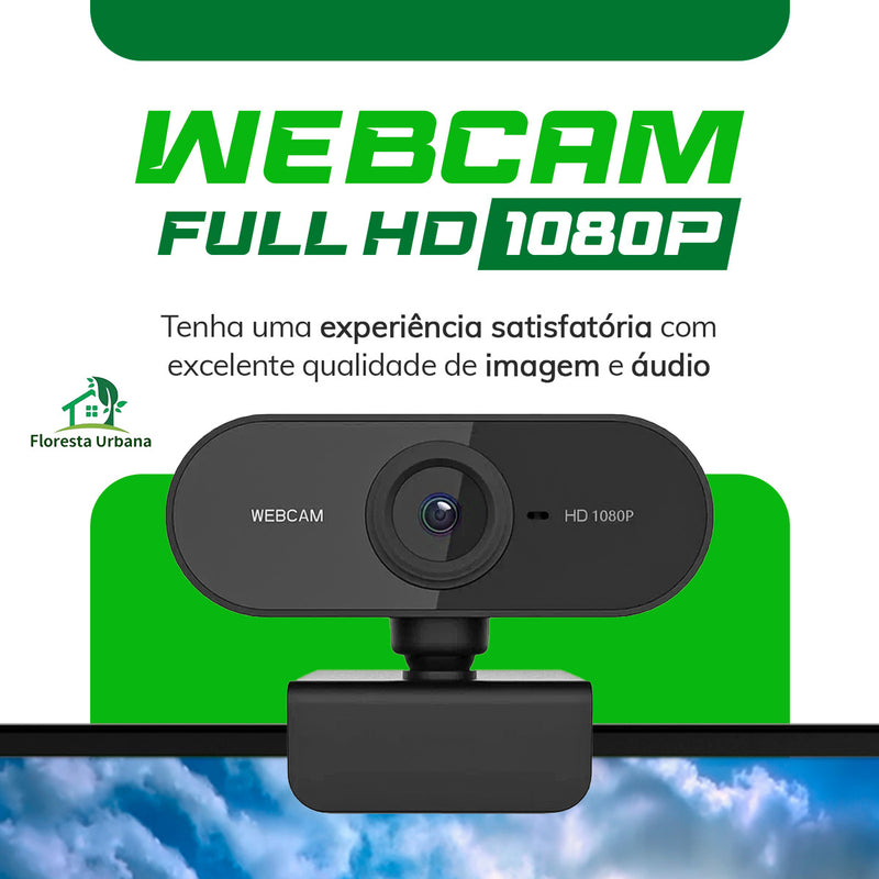Webcam Camera Full Hd Zoom 1080p 360 Graus Videoconferencia Streamcam Web Cam Entrada Usb 2.0 Com Microfone- Floresta Urbana