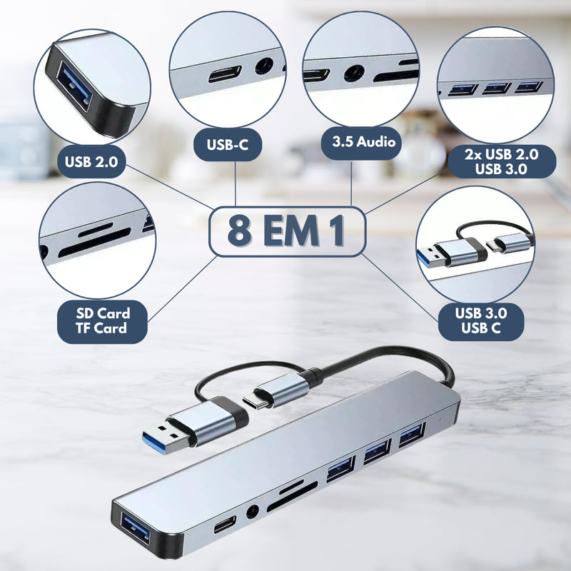 POLARES ZEN1 Adaptador Macbook Hub Usb-c Air M1 M2 Dex