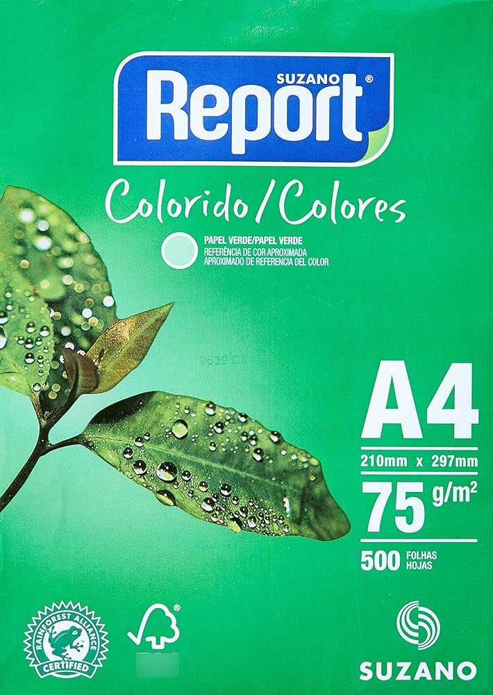 Report A4 Multifunção De 500 Folhas De 75g Branco De 5 Unidades Por Kit