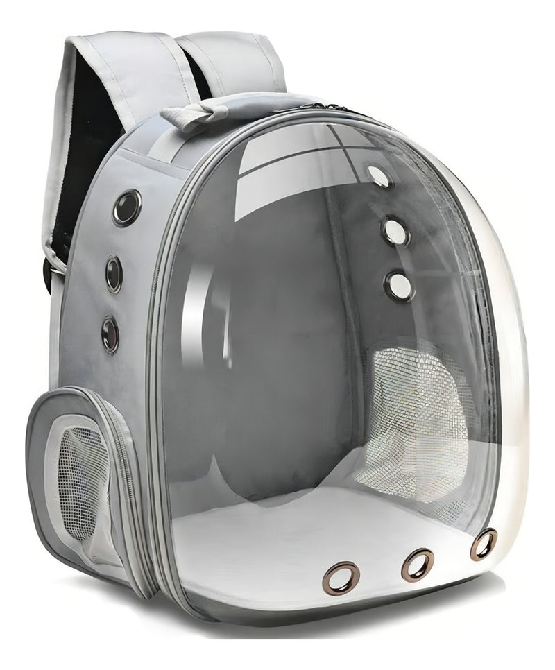Mochila Pet visão panorâmica inteligente segurança ventilação cor preto com conforto premium