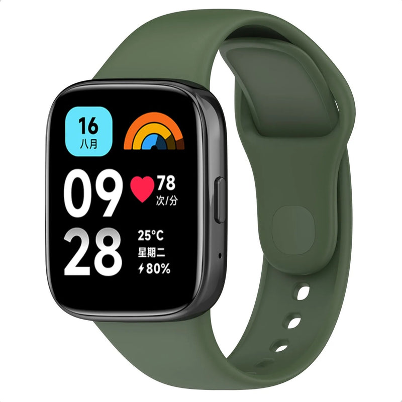Pulseira De Silicone Sport Para Xiaomi Redmi Watch 3 Active Cor Bege Largura Da Pulseira 20 Mm