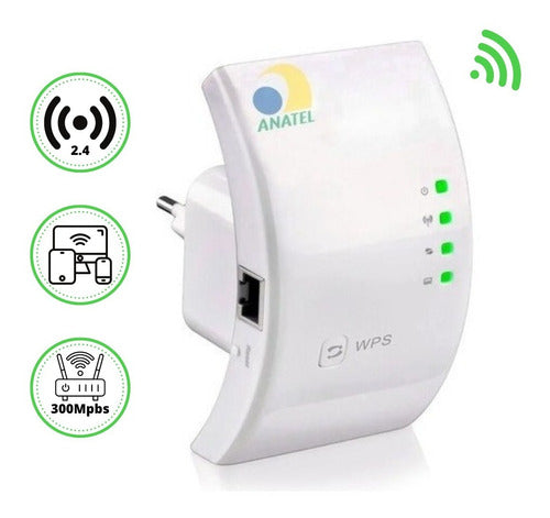 Repetidor De Sinal Wifi Amplificador Potente Sem Fio Turbo