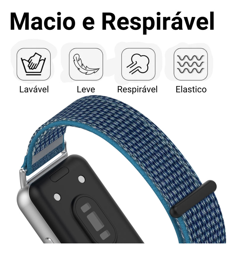Pulseira Fecho Silicone Para Samsung Galaxy Fit 3 Sm-r390 Cor Nude Largura Da Pulseira 20 Mm