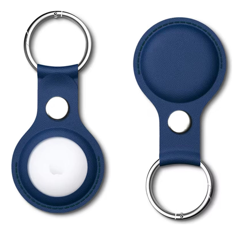Capa Case De Couro Para Airtag Com Chaveiro Premium