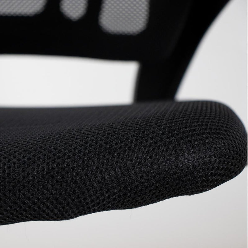 Cadeira de Escritório Pctop Office Fit 1001 9050 Ergonômica Preta com Estofado de Mesh y Tecido