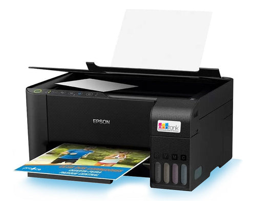 Impressora 3x1 Multifuncional Epson Ecotank L3250 Wifi Biv Cor Preto 100V/240V