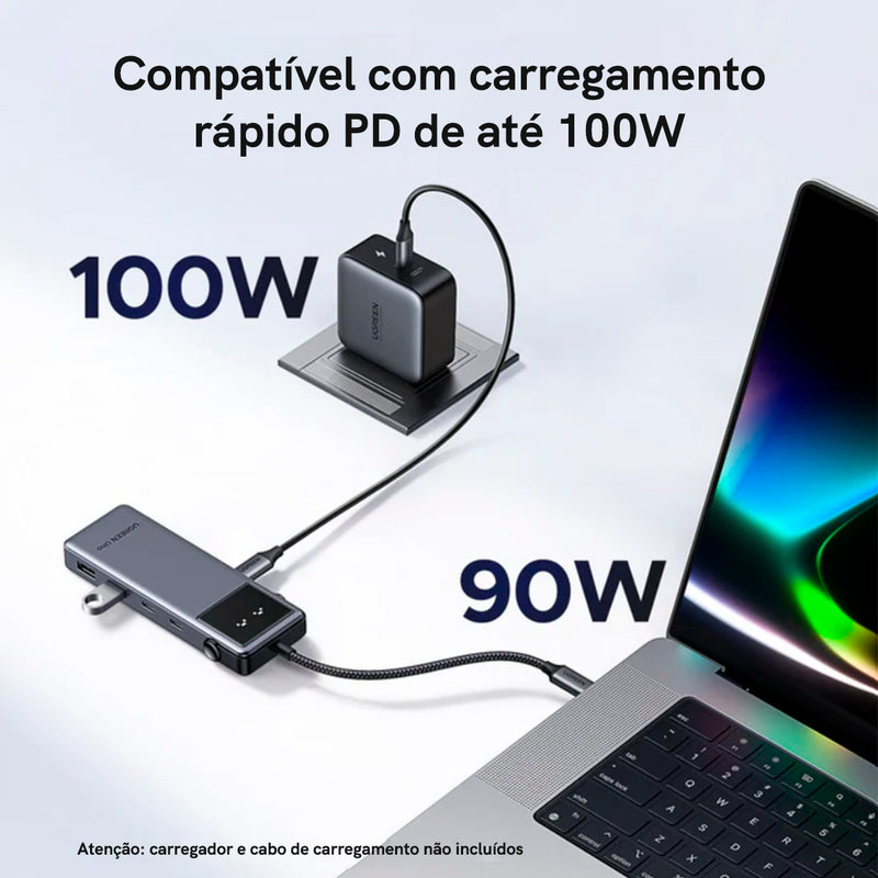 Hub Uno 6 Em 1 Ugreen 3x Tipo-c 2x Usb Hdmi 10gbps 4k@60hz