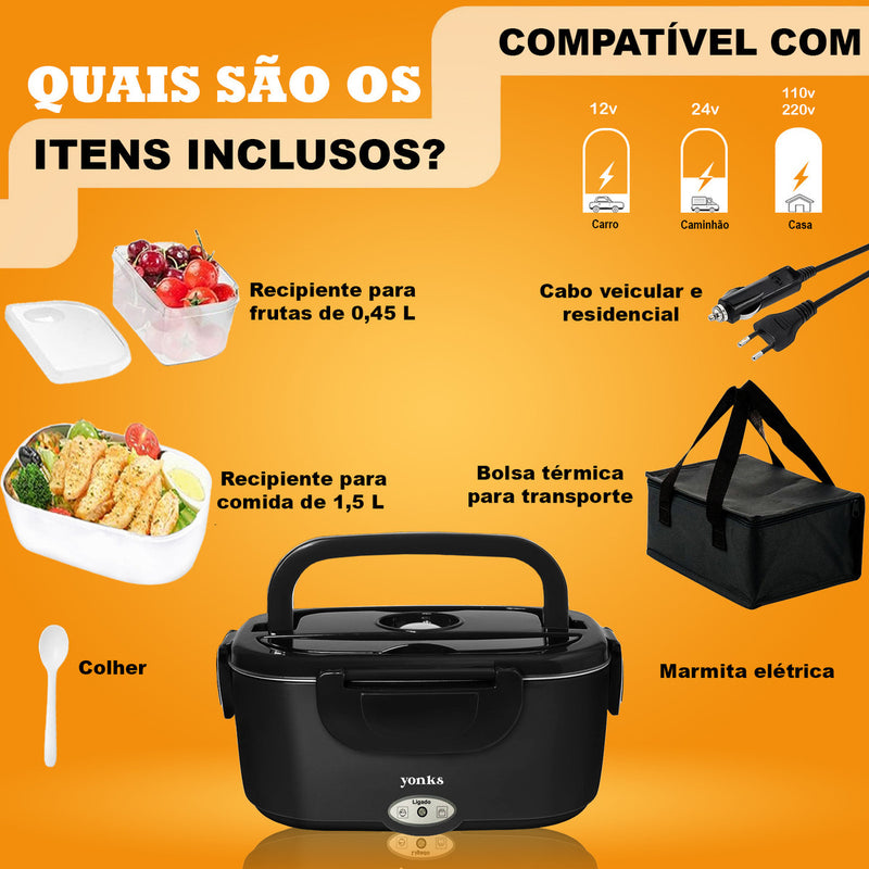 Marmita Elétrica Yonks Bivolt Carro/casa 12v/24v E 110v/220v