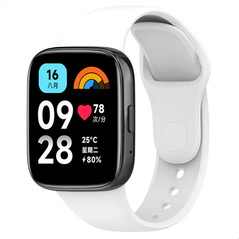 Pulseira De Silicone Sport Para Xiaomi Redmi Watch 3 Active Cor Bege Largura Da Pulseira 20 Mm