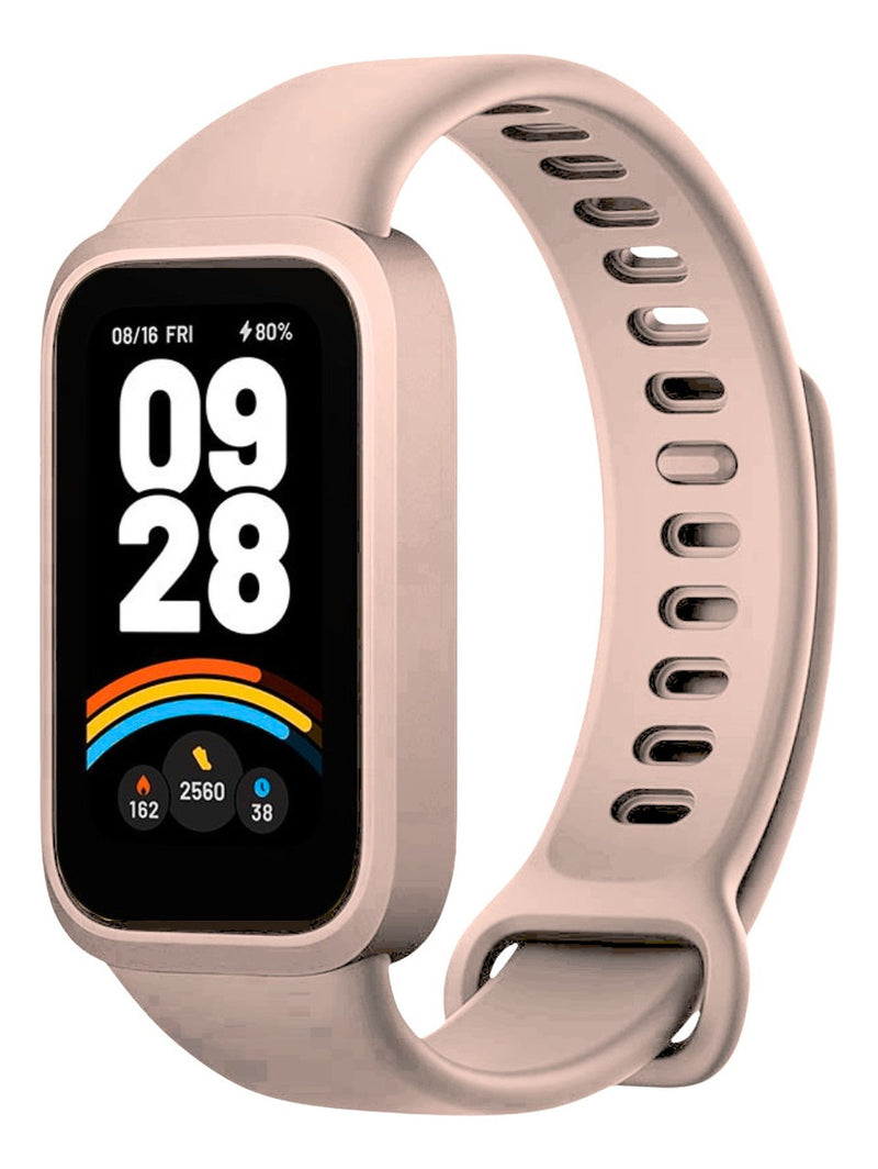 Pulseira 2em1 Protetora Para Xiaomi Smart Band 9 Active 1.47 Cor Rosa-claro
