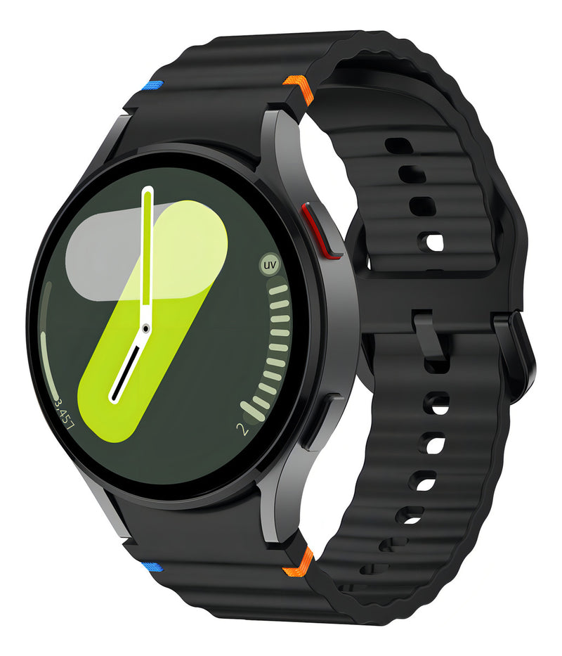 Pulseira De Silicone Ridge 3 Cores 123-alc-07 Marca 123smart Compavel Com Samsung Galaxy Watch 4 5 6 7 Fe 40mm 42mm 43mm 44mm 45mm 46mm 47mm Classic Pro - Cor Verde Militar