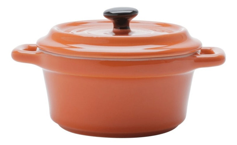 Mini Caçarola Panelinha De Porcelana Black Lid 13x10x8cm