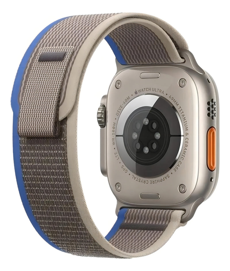 Pulseira Alpine para apple watch ultra 49mm/45mm/44mm/42mm de larguras feita em nylon/ elastano fivela (g-hook loop) cor preto comprimento total 21