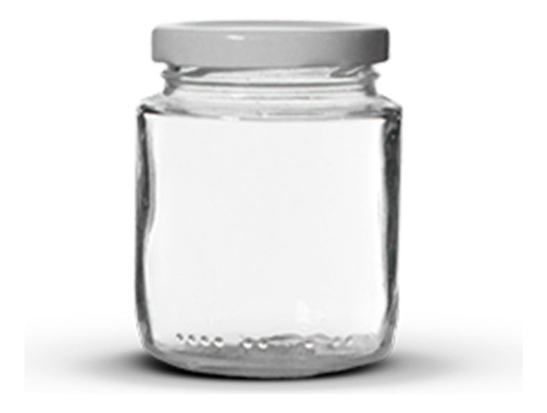 24 Potes De Vidro Belém 240ml Com Tampas Metálicas E Lacres Cor Vermelho Xadrez