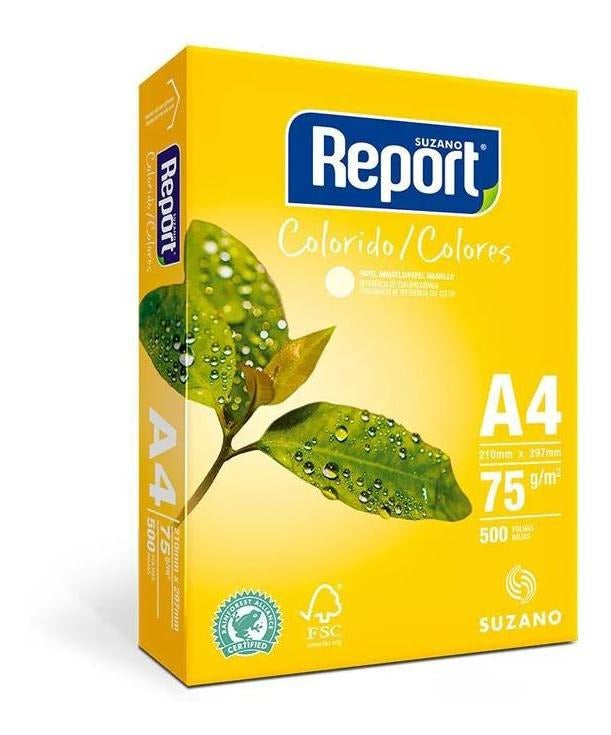 Report A4 Multifunção De 500 Folhas De 75g Branco De 5 Unidades Por Kit