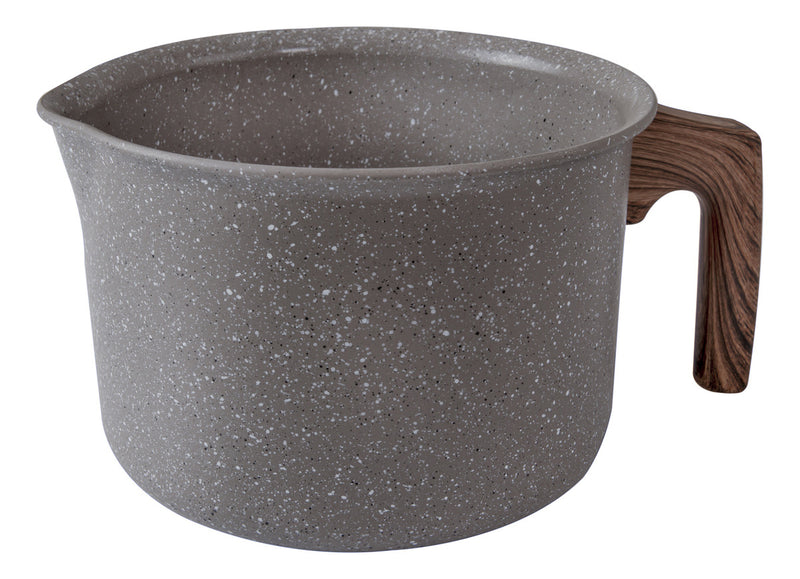 Jogo de panelas de cozinha Mimo Style Cook Fundo de Tripla Indução com 10 peças de alumínio marmol vanila
