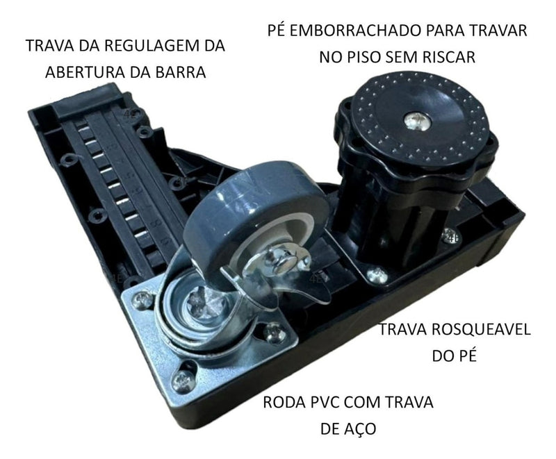 Suporte Geladeira Maquina De Lavar Lava E Seca 4 Pé 4 Roda