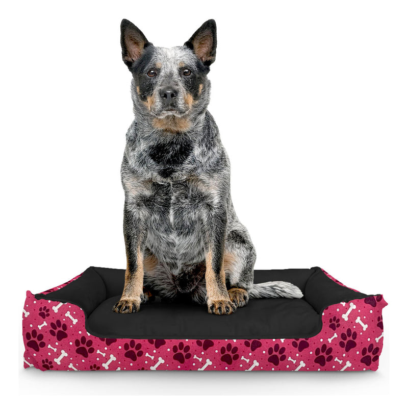 Cama Pet Luxo Cães Gatos Confortável Redonda Impermeável G Cor Marrom Desenho Liso
