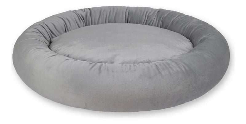Cama Pet Luxo Cães Gatos Confortável Redonda Impermeável G Cor Marrom Desenho Liso