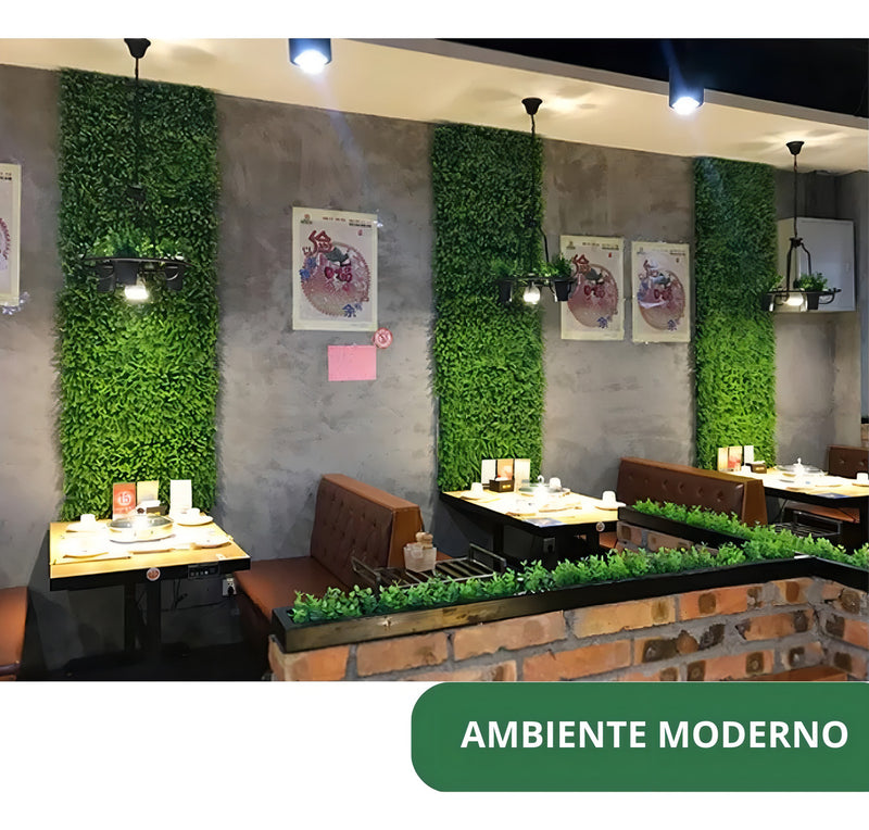 Kit 10 Placa Grama De Buchinho 40x60 Jardim Vertical Artificial Para Area Interna e Externa Com Proteção UV