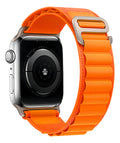 Pulseira Loop Para Watch Apple Ultra Alpine Alpinista Nylon Cor Laranja/Preto - 42mm 44mm 45mm 49mm