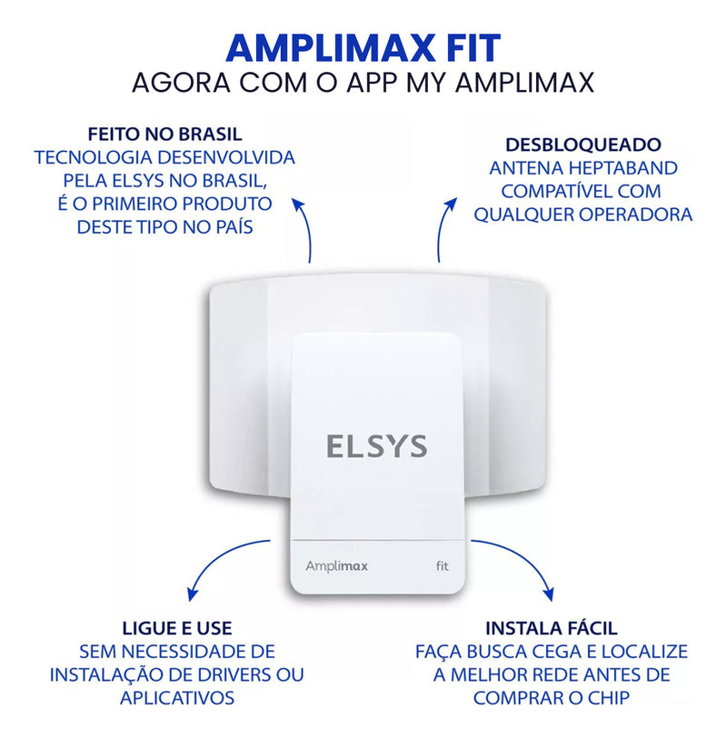 Roteador Modem Externo 4g Amplimax Fit Elsys Internet Rural