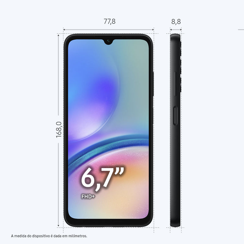 Samsung Galaxy A05s 128 GB Dual SIM Tela Infinita de 6,7'' Cor Violeta 6 GB RAM